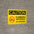 Caution: Flammable Materials No Smoking Landscape With Icon - Wall Sign