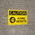 Caution: Flying Objects Landscape With Icon - Wall Sign
