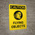 Caution: Flying Objects Portrait With Icon - Wall Sign