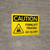 Caution: Forklift Trucks Go Slow Landscape With Icon - Wall Sign