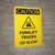 Caution: Forklift Trucks Go Slow Portrait With Icon - Wall Sign