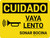 Caution: Go Slow Sound Horn Spanish Landscape With Icon - Wall Sign