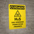 Caution: H2S Poisonous Gas May Be Present Spanish Portrait With Icon - Wall Sign