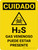 Caution: H2S Poisonous Gas May Be Present Spanish Portrait With Icon - Wall Sign