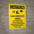 Caution: Hazardous Area Eye Foot Head Protection Required Portrait With Icons - Wall Sign