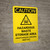 Caution: Hazardous Waste Storage Area Keep Out Portrait With Icon - Wall Sign