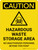 Caution: Hazardous Waste Storage Area Portrait With Icon - Wall Sign