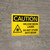 Caution: Helium Neon Laser Beam Do Not Stare Landscape With Icon - Wall Sign