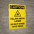 Caution: Helium Neon Laser Beam Do Not Stare Portrait With Icon - Wall Sign