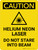 Caution: Helium Neon Laser Beam Do Not Stare Portrait With Icon - Wall Sign