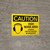 Caution: High Noise Area Hearing Protection Necessary Landscape With Icon - Wall Sign
