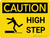 Caution: High Step Landscape With Icon - Wall Sign