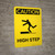 Caution: High Step Portrait With Icon - Wall Sign