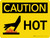 Caution: Hot Landscape With Icon - Wall Sign