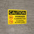 Caution: Hydrogen Flammable Gas No Smoking No Open Flames Landscape With Icons - Wall Sign
