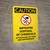 Caution: Improper Disposal of Chemicals Portrait With Icon - Wall Sign