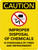 Caution: Improper Disposal of Chemicals Portrait With Icon - Wall Sign