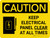 Caution: Keep Electrical Panel Clear at all Times Landscape With Icon - Wall Sign