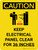Caution: Keep Electrical Panel Clear for 36 Inches Portrait With Grahpic - Wall Sign