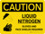 Caution: Liquid Nitrogen Gloves and Face Shield Required Landscape With Icons - Wall Sign