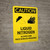 Caution: Liquid Nitrogen Gloves and Face Shield Required Portrait With Icons - Wall Sign