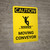 Caution: Moving Conveyor Portrait With Icon - Wall Sign