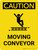 Caution: Moving Conveyor Portrait With Icon - Wall Sign