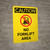 Caution: No Forklift Area Landscape Portrait With Icon - Wall Sign