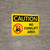 Caution: No Forklift Area Landscape With Icon - Wall Sign