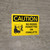 Caution: No Riders Permitted on Forklifts Landscape With Icon - Wall Sign