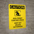 Caution: Non Permit Confined Space Keep Out Unless Authorized Portrait With Icon - Wall Sign