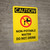 Caution: Non Potable Water Do Not Drink Portrait With Icon - Wall Sign
