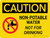 Caution: Non Potable Water Not For Drinking Landscape With Icon - Wall Sign