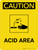 Caution: Acid Area Portrait With Icon - Wall Sign