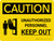 Caution: Unauthorized Personnel Keep Out Landscape with Icon - Wall Sign