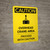 Caution: Overhead Crane Area Proceed with Caution Portrait With Icon - Wall Sign
