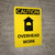 Caution: Overhead Work Portrait With Icon - Wall Sign