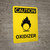 Caution: Oxidizer Portrait With Icon - Wall Sign