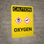 Caution: Oxygen Portrait With Icon - Wall Sign