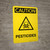 Caution: Pesticides Portrait With Icon - Wall Sign