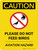 Caution: Please Do Not Feed Birds Aviation Hazard Portrait With Icon - Wall Sign