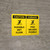 Caution: Possible Wet Floor Bilingual Spanish Landscape With Icons - Wall Sign