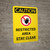 Caution: Restricted Area Stay Clear Portrait With Icon - Wall Sign