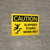 Caution: Slippery Stairs When Wet Landscape With Icon - Wall Sign