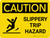 Caution: Slippery Trip Hazard Landscape With Icon - Wall Sign