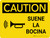 Caution: Spanish Sound Horn Landscape With Icon - Wall Sign