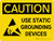 Caution: Use Static Grounding Devices Landscape With Icon - Wall Sign
