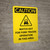 Caution: Watch Out Fork Truck Operation Area Portrait With Icon - Wall Sign