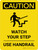 Caution: Watch Your Step Use Handrail Portrait With Icon - Wall Sign
