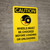 Caution: Wheels Must Be Chocked Before Loading Or Unloading Portrait With Icon - Wall Sign